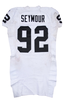 2009 Richard Seymour Game Used Oakland Raiders Road Jersey Used on 12/20/2009